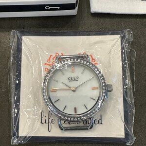 Keep Collective Ladies Watch Face No Band Circle With Rhinestones 27 mm NEW!!